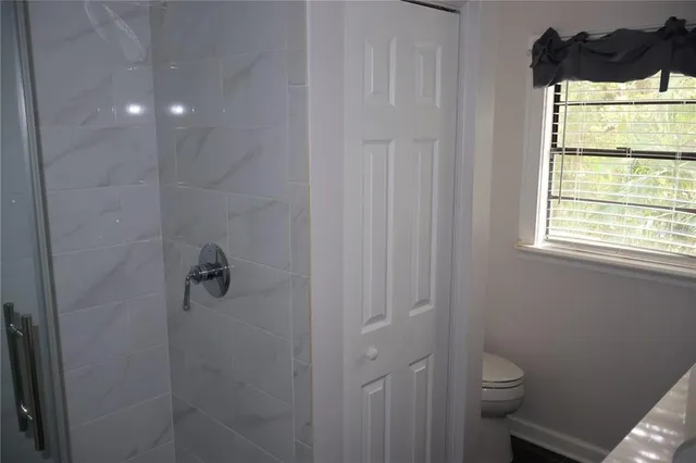 a close view of closet