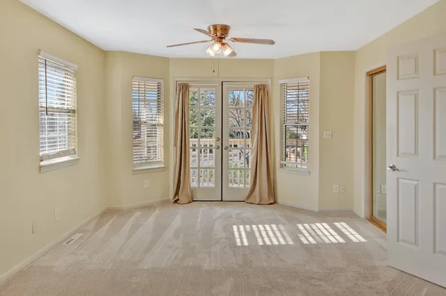 a porch with a furniture in front of it