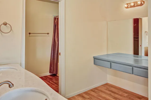 a view of backyard with green space