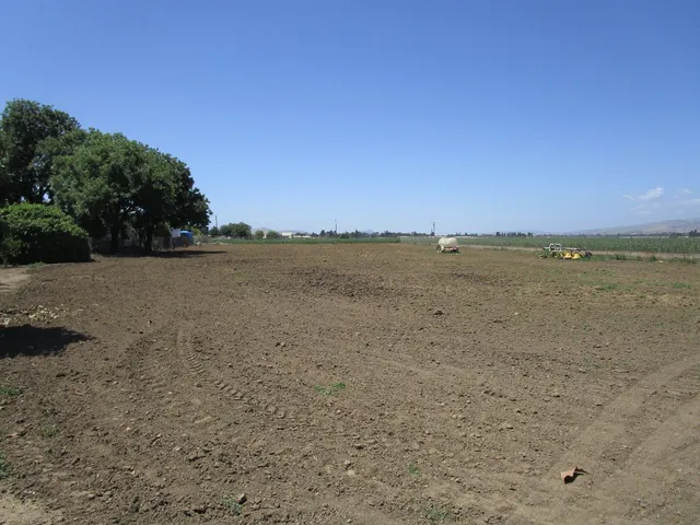 a view of a road with a building in the background