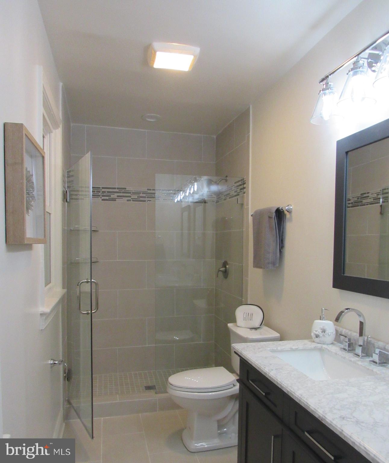 5710 3rd Place Northwest Washington, DC 20011 - Photo 30 of 53 Over-sized Master Bath with Frame-less Shower Door