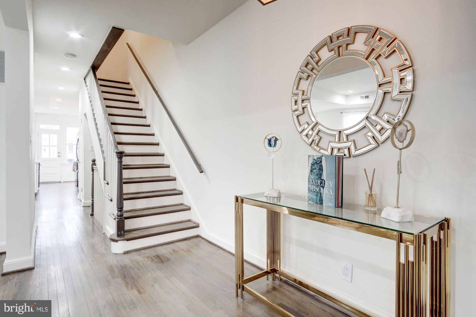 5710 3rd Place Northwest Washington, DC 20011 - Photo 4 of 53 Elegant & Inviting Entry Way - Hardwood Stairway