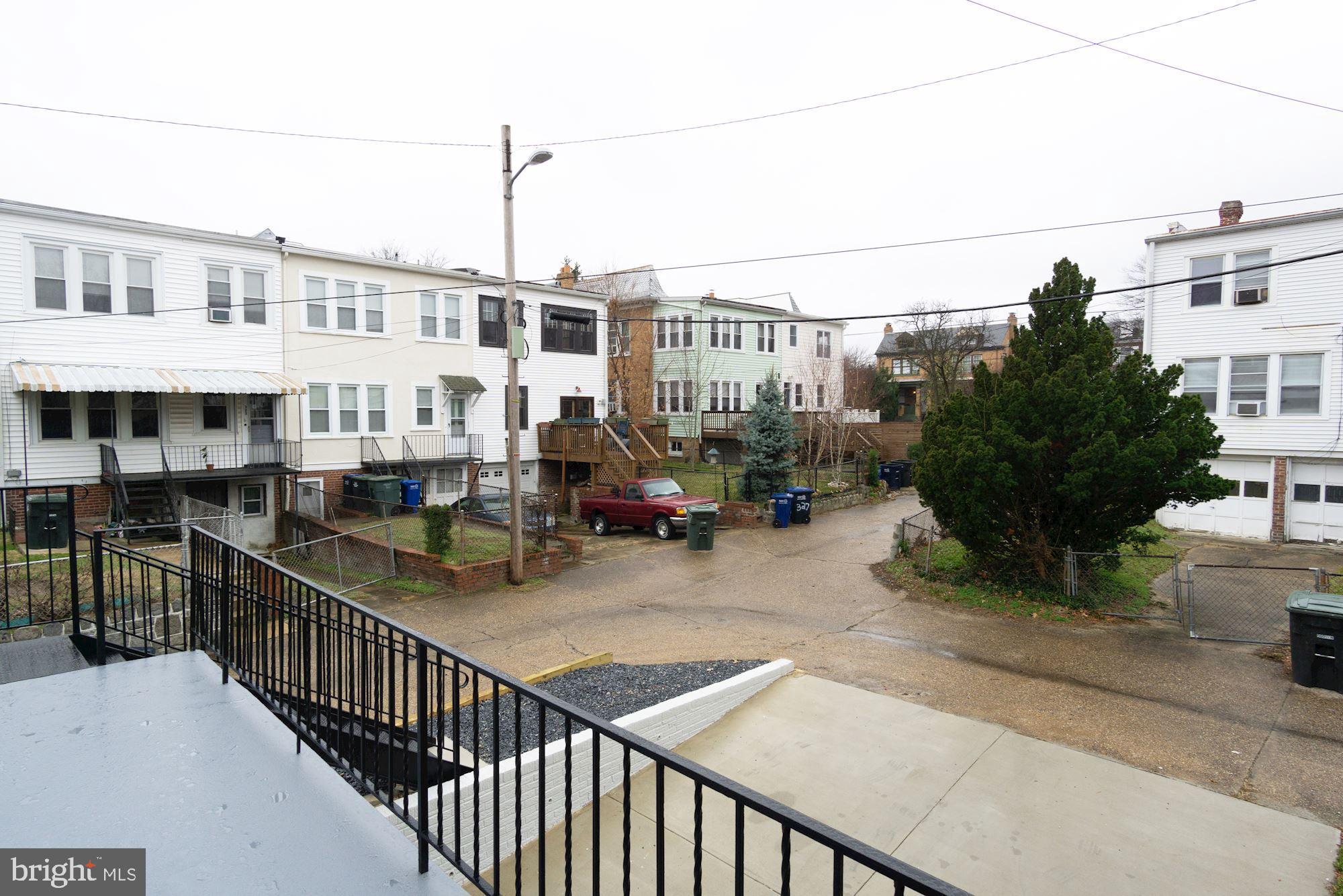 5710 3rd Place Northwest Washington, DC 20011 - Photo 46 of 53 Rear Deck Overlooking HEATED DRIVEWAY