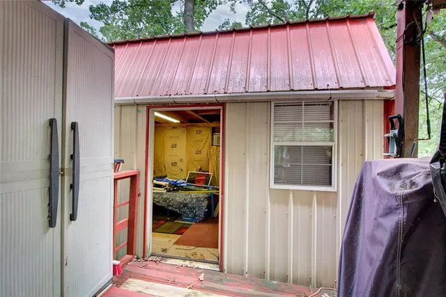 a view of storage and utility room
