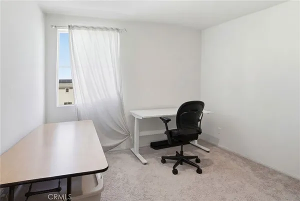 a view of workspace with fan