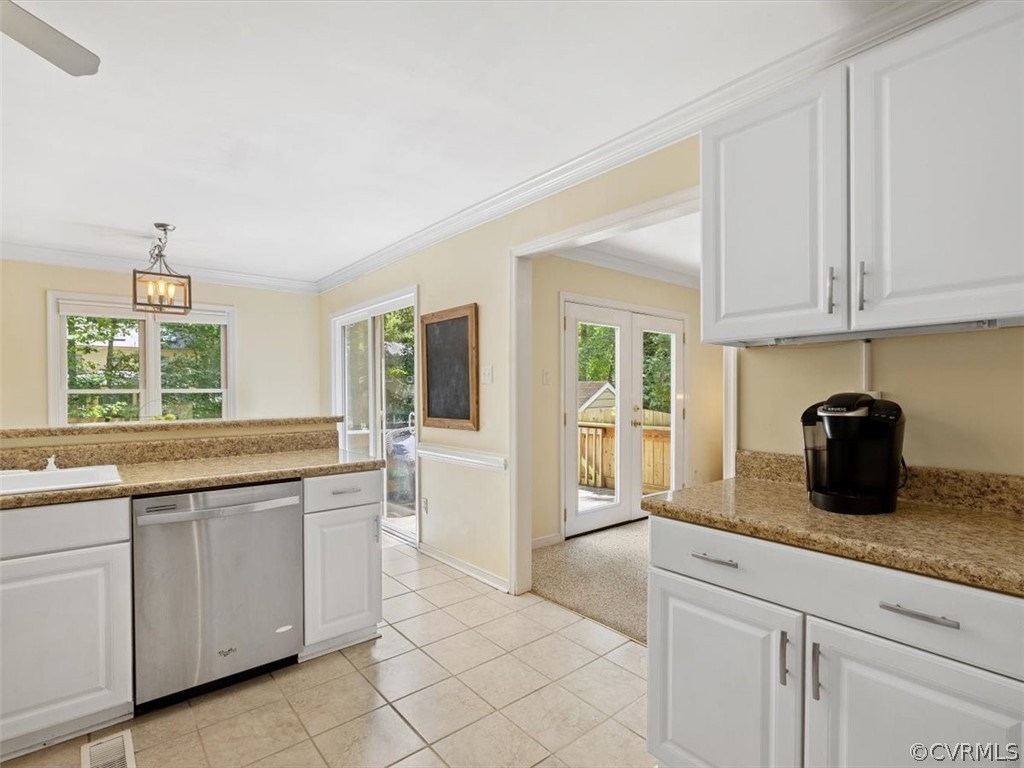 5807 Mill Spring Road Midlothian, VA 23112 - Photo 9 of 33 Kitchen with Stainless Steel Appliances & Tile Flo