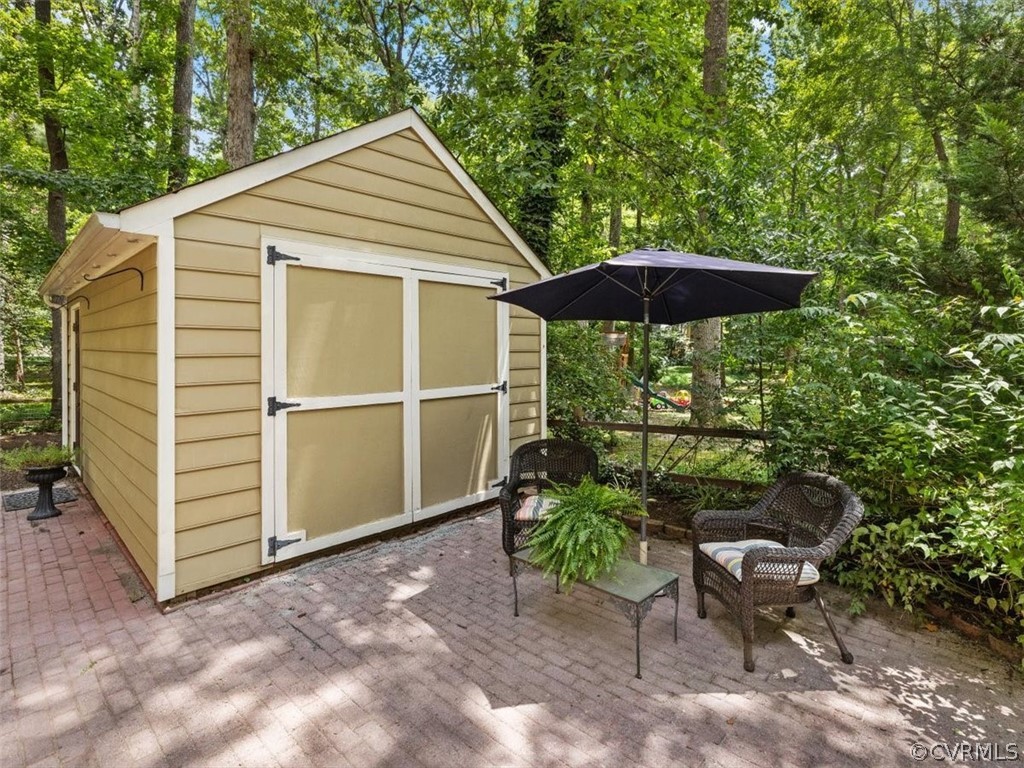 5807 Mill Spring Road Midlothian, VA 23112 - Photo 31 of 33 LARGE 18' x 12.5' Shed and additional Patio Area