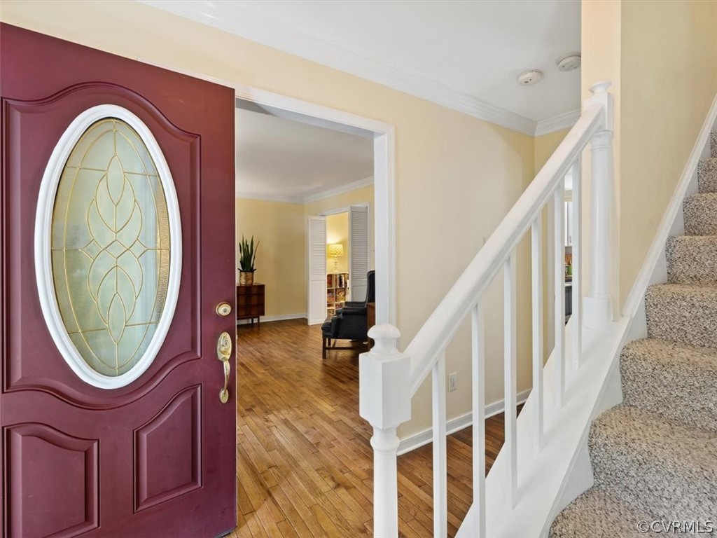 5807 Mill Spring Road Midlothian, VA 23112 - Photo 4 of 33 Foyer with Hardwood Floor