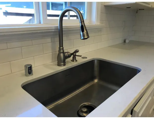 a close view of sink and tap