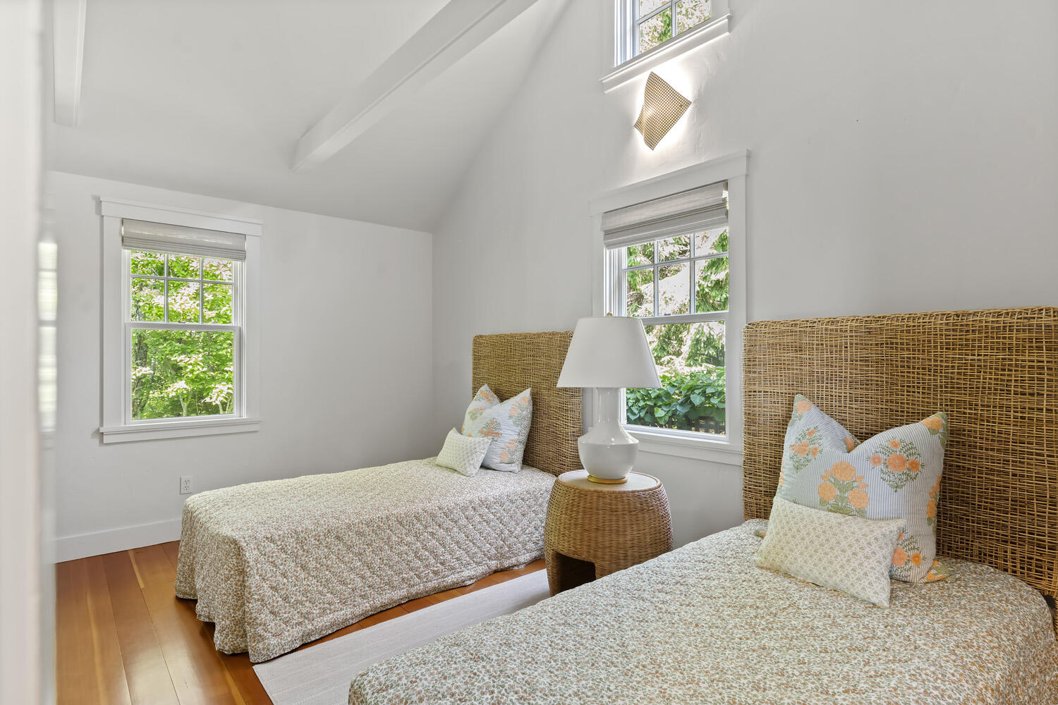 308 S Road Chilmark, MA 02535 - Photo 22 of 41 a bedroom with two beds and a window