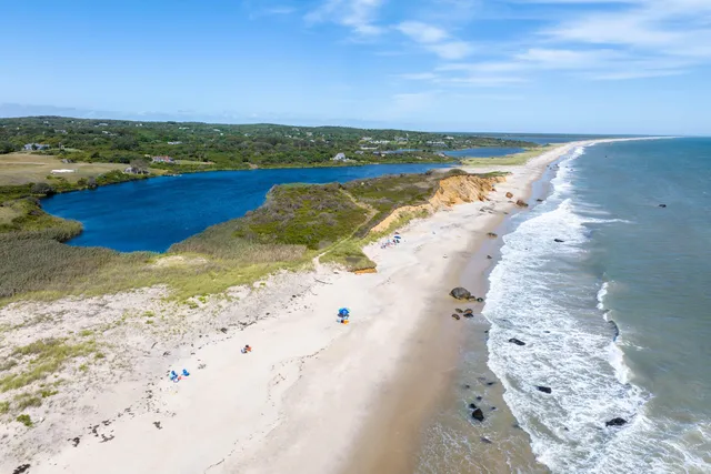 a view of an ocean beach