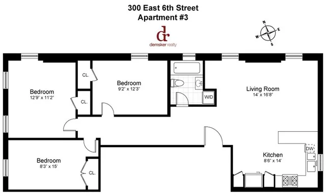 a kitchen with stainless steel appliances granite countertop a refrigerator a washer and dryer