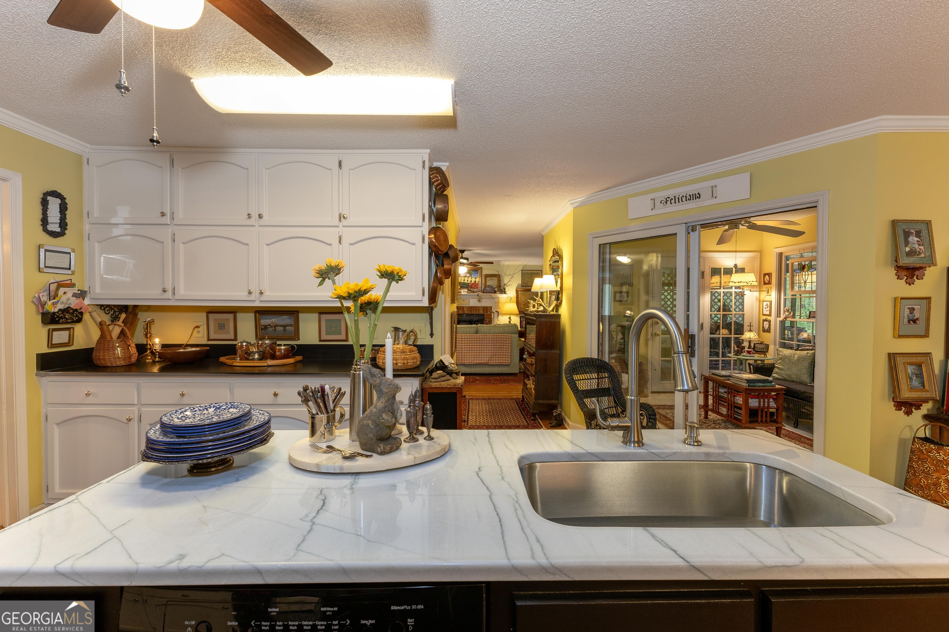 175 Weeping Willow Way Tyrone, GA 30290 - Photo 17 of 59 a kitchen with lots of counter top space and living room view