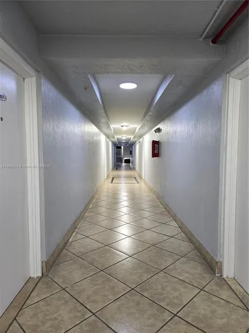 a view of gallery with windows