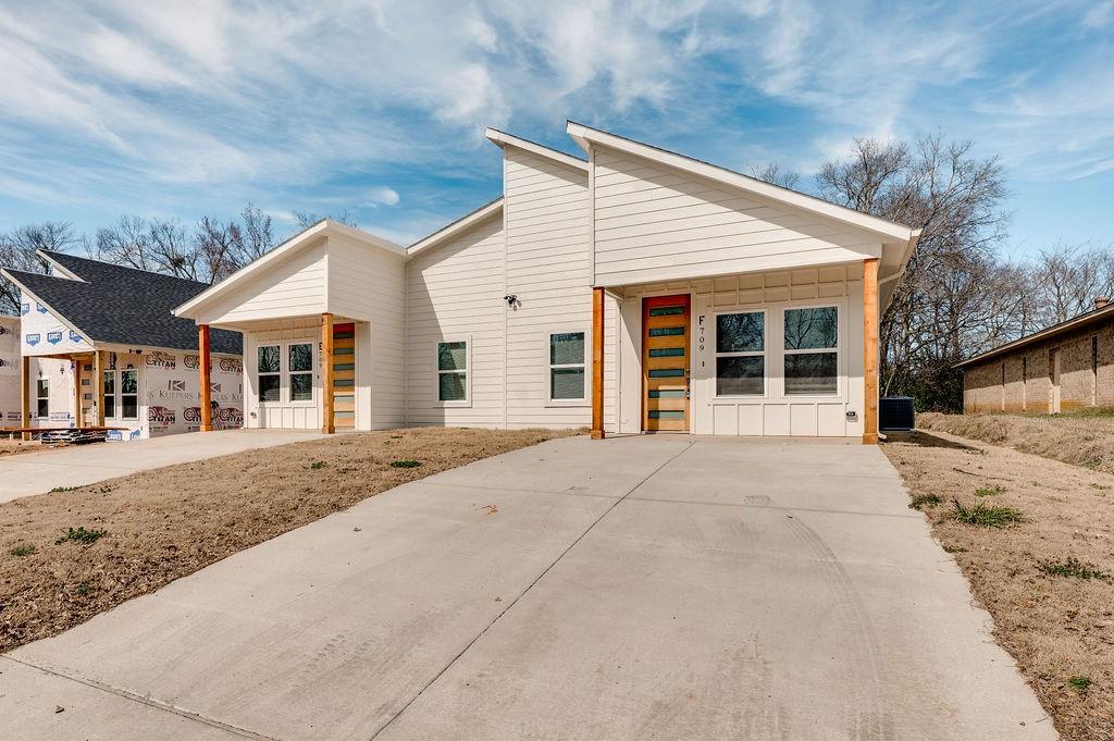 a view of a house with a patio