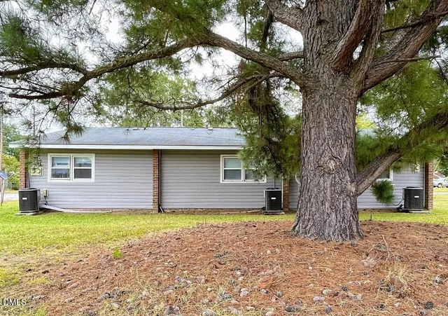 a house that has a tree in front of the house