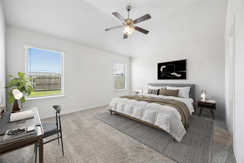 3807 Dogwood Road Melissa, TX 75454 - Photo 19 of 38 a bedroom with bed tv and window