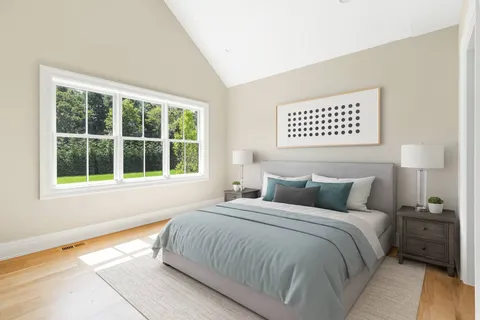 a living room with furniture pool and window
