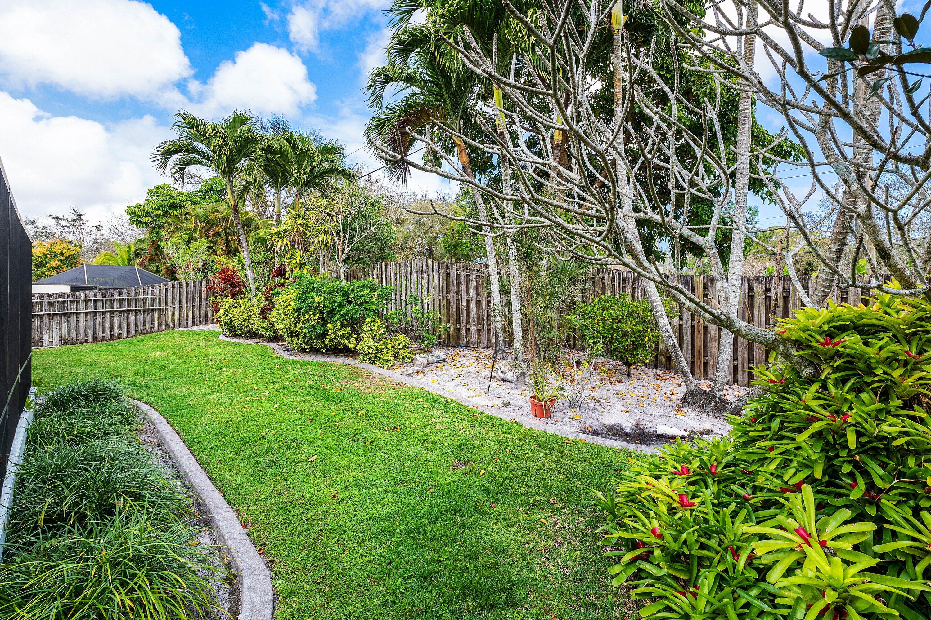 3068 Northwest 25th Way Boca Raton, FL 33434 - Photo 25 of 43 a view of a backyard with plants and large trees