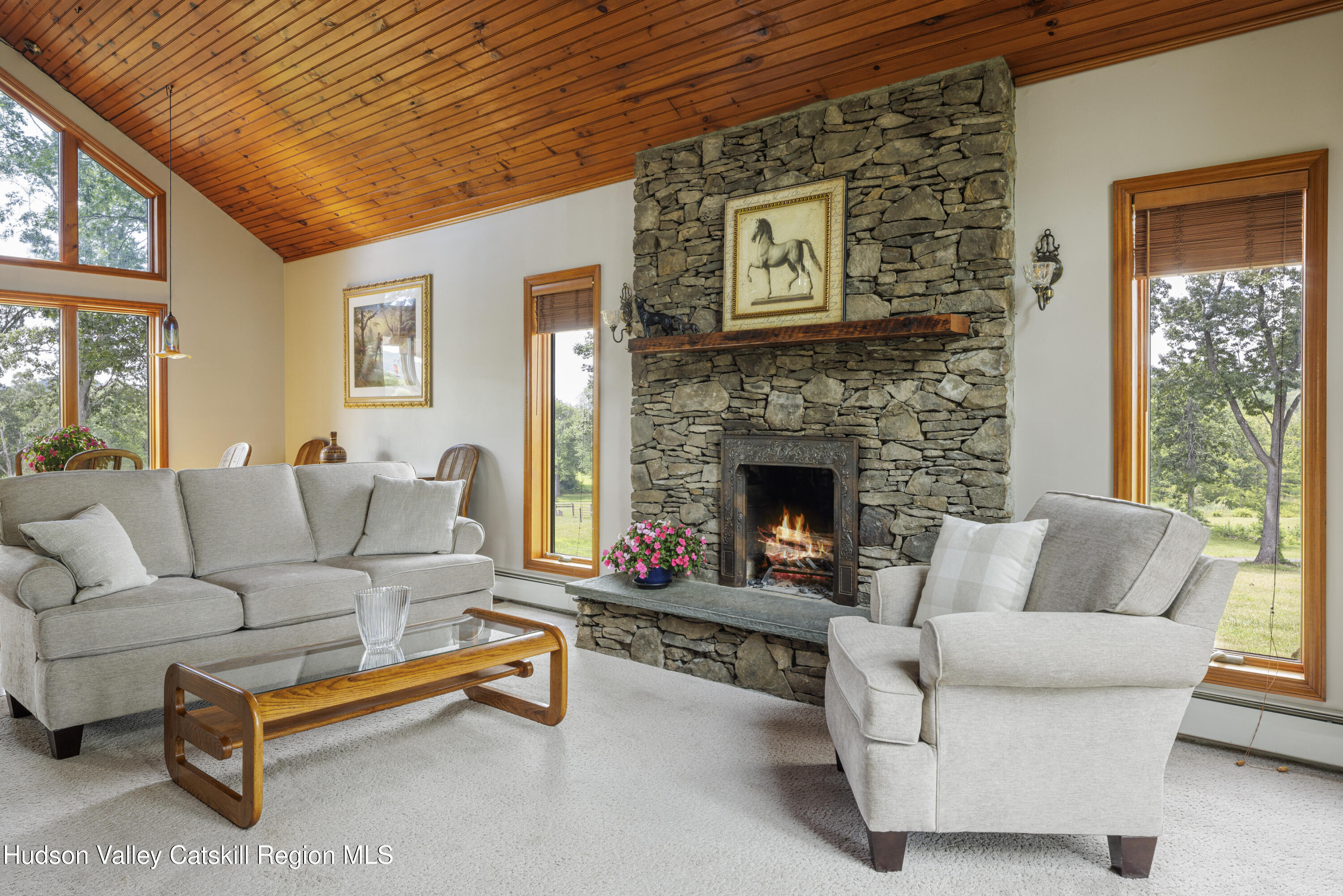 48 County Rte 14 Hudson, NY 12534 - Photo 4 of 42 a living room with furniture and a fireplace