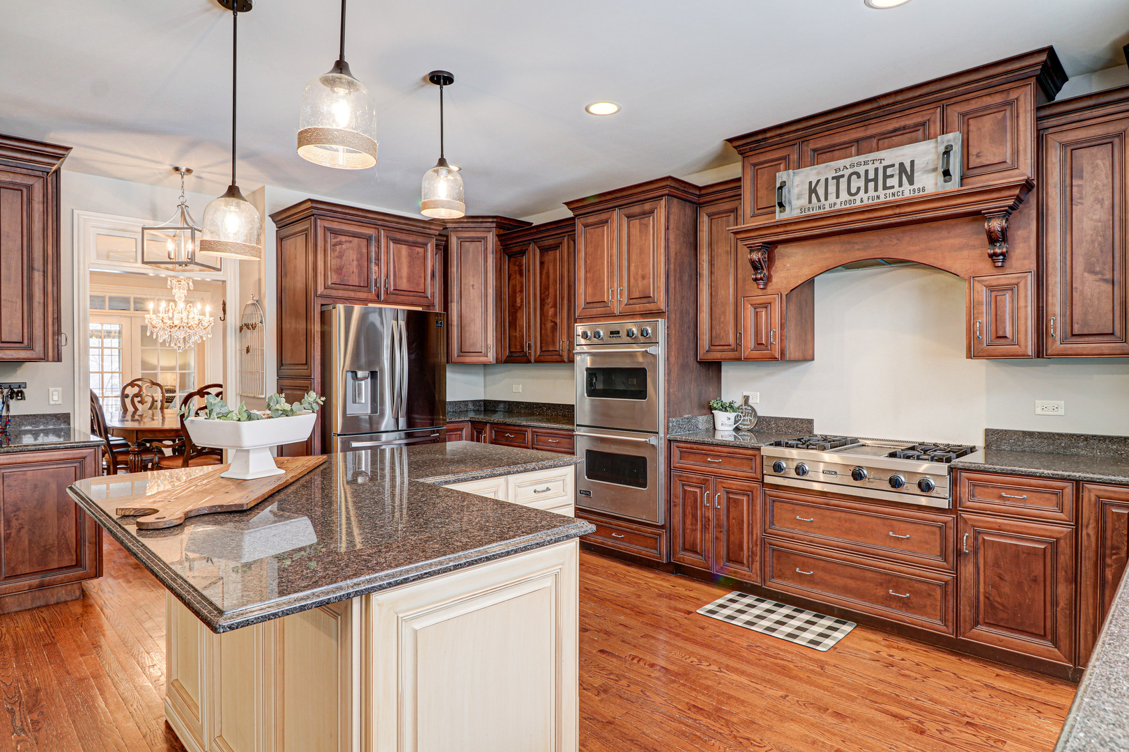 N491 Peter Road Winfield, IL 60190 - Photo 17 of 46 a kitchen with stainless steel appliances granite countertop a sink a stove and a refrigerator