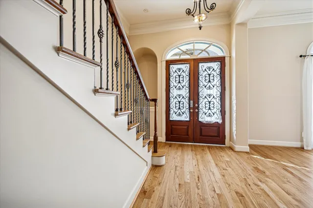 a view of front door with stairs