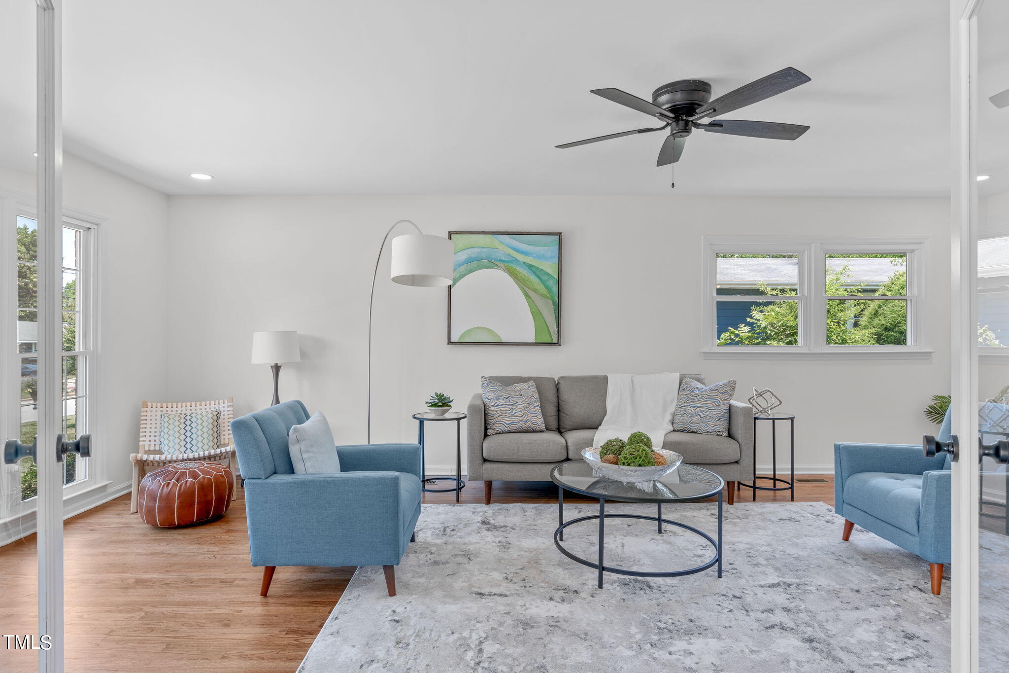 612 Delany Drive Raleigh, NC 27610 - Photo 21 of 45 a living room with furniture and a wooden floor