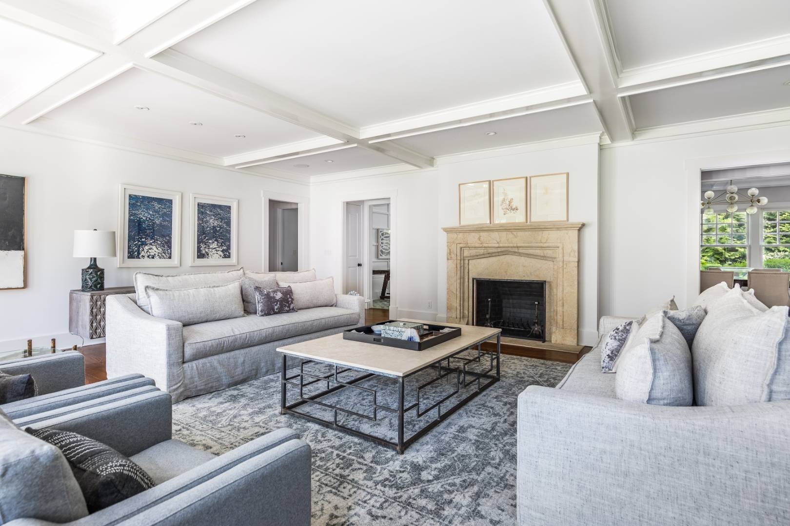 181 Georgica Road East Hampton, NY 11937 - Photo 14 of 38 a living room with furniture a fireplace and a window