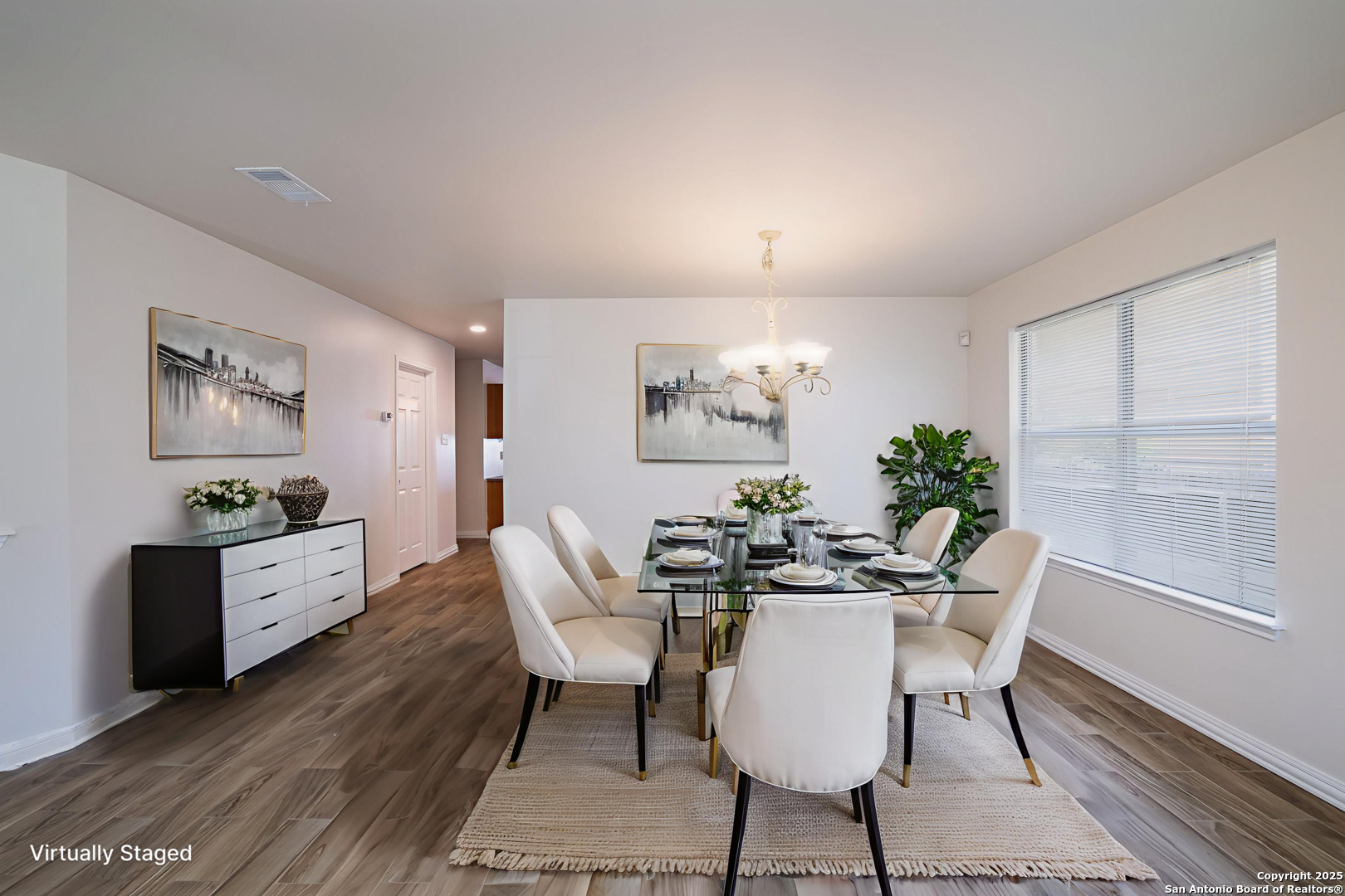 3617 Granite Schertz, TX 78154 - Photo 7 of 29 a view of a dining room with furniture and wooden floor