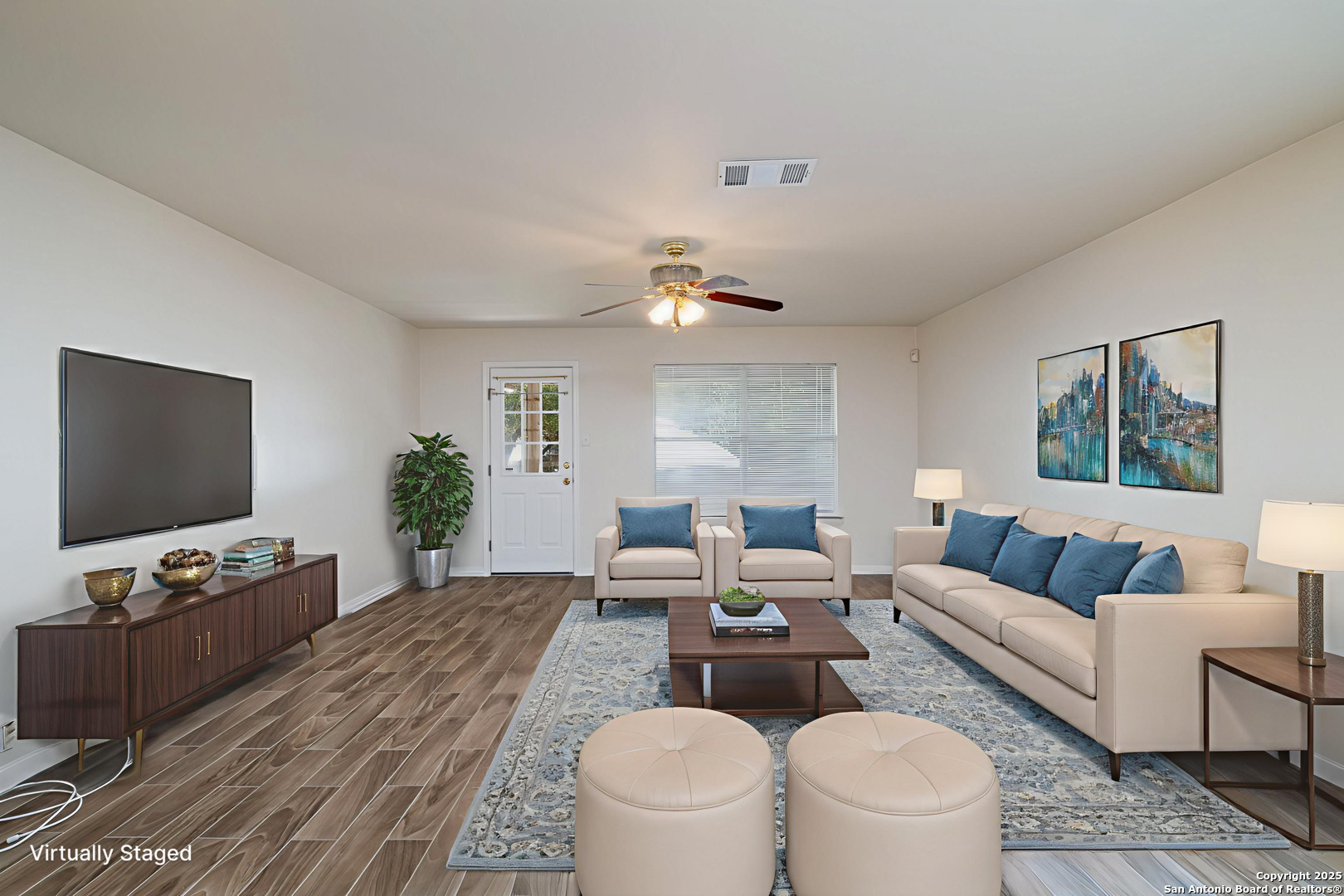 3617 Granite Schertz, TX 78154 - Photo 9 of 29 a living room with furniture and a flat screen tv