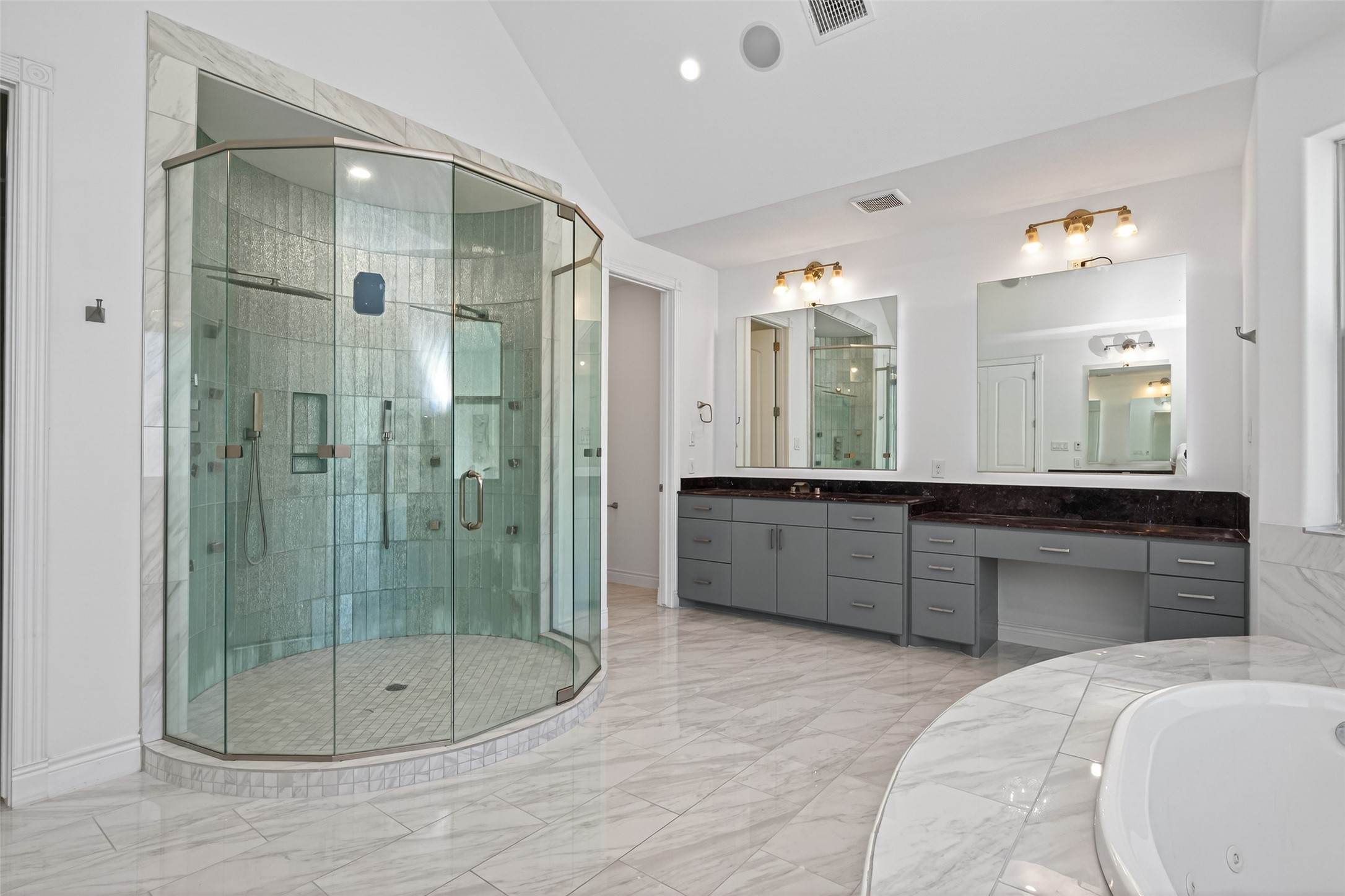 2504 Southline Road Conroe, TX 77384 - Photo 16 of 26 a bathroom with a sink and a mirror