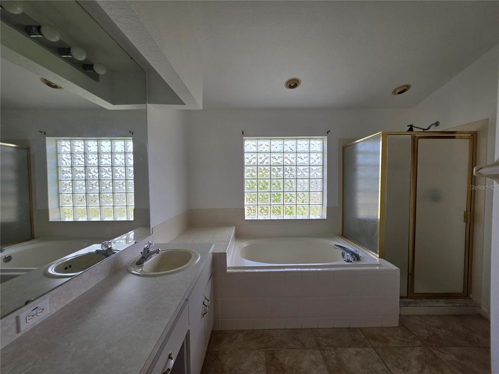 4532 Great Blue Heron Drive Lakeland, FL 33812 - Photo 22 of 33 a bathroom with a tub sink and mirror