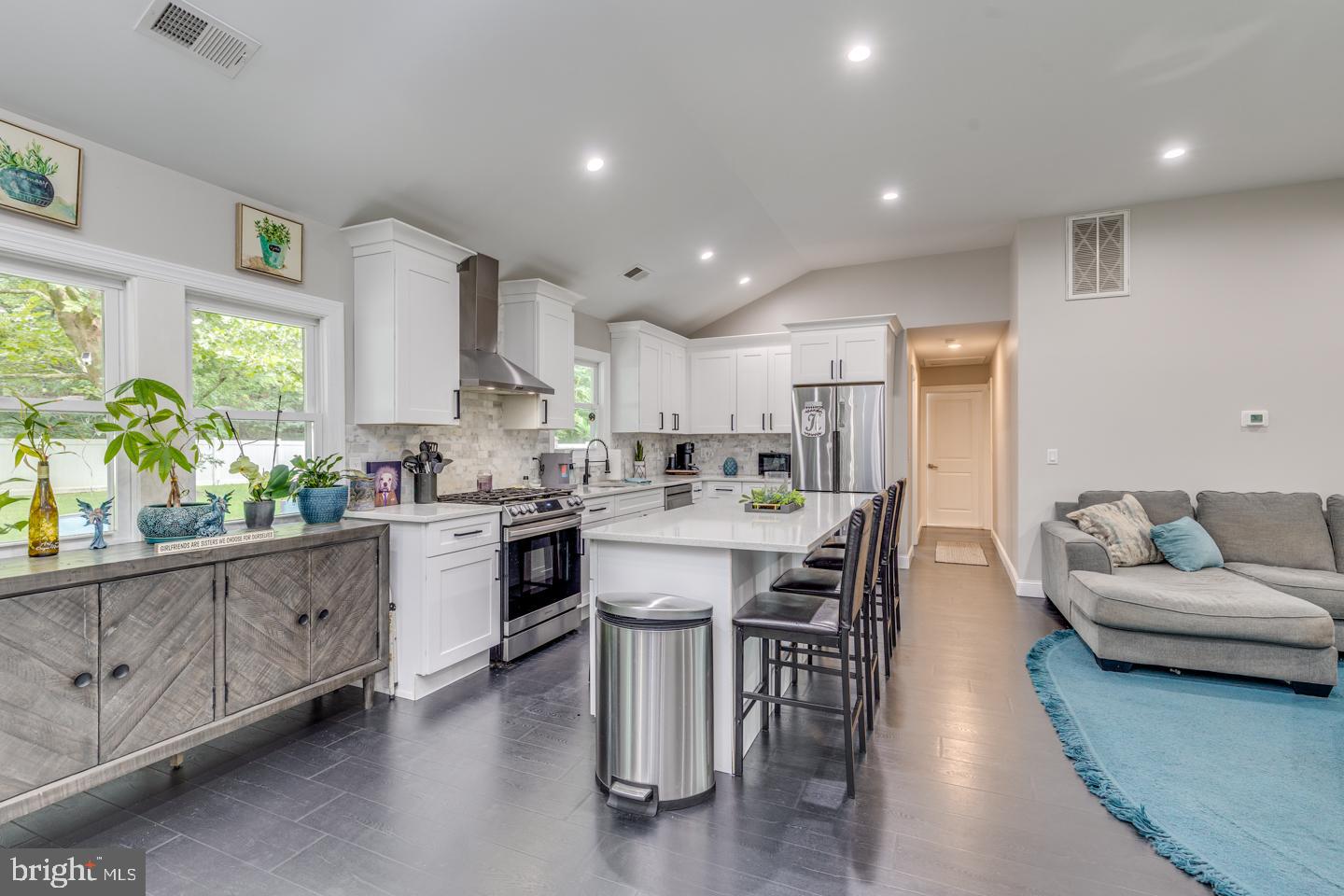 332 Juliustown Road Columbus, NJ 08022 - Photo 14 of 65 a kitchen with kitchen island granite countertop lots of counter top space and stainless steel appliances