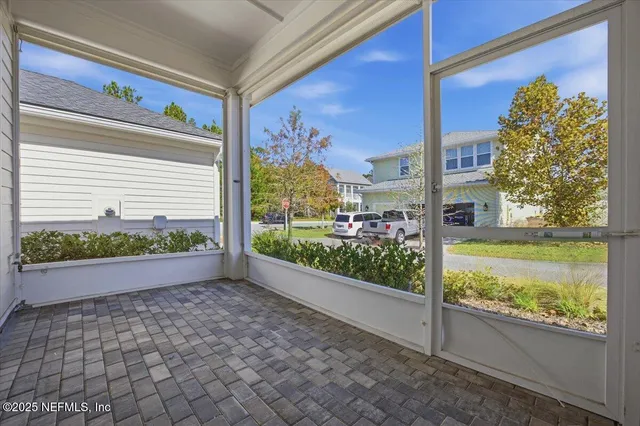 a view of a back yard from a window