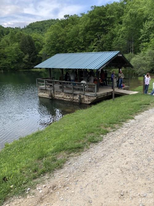 771 Sally Gap Road Old Fort, NC 28762 - Photo 37 of 44 a backyard of a house with yard and outdoor seating