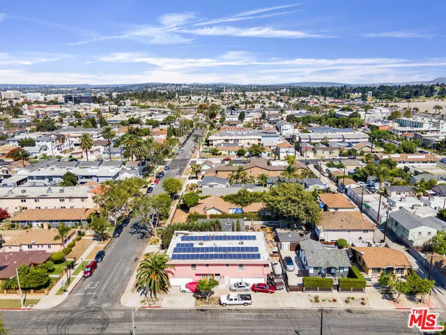 an aerial view of a city