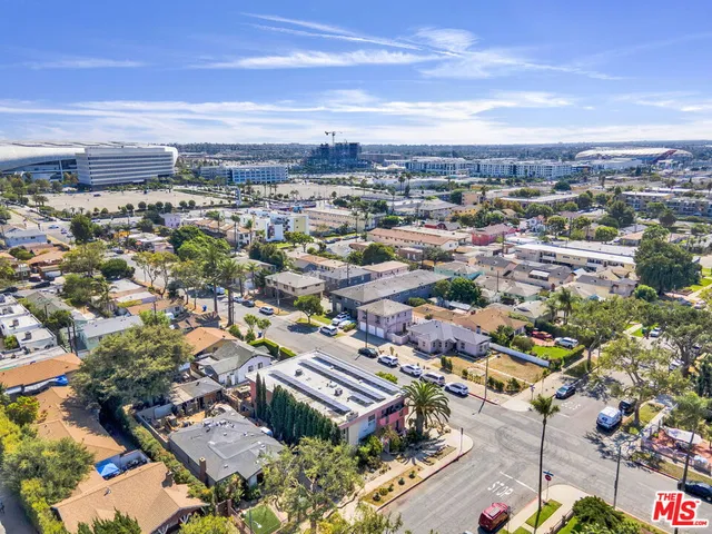 an aerial view of a city