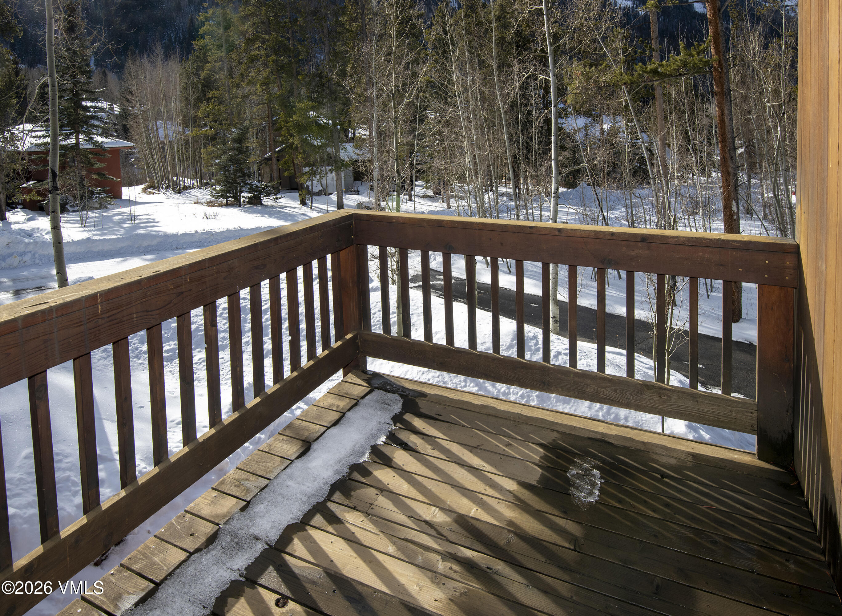 5159 Gore Circle Vail, CO 81657 - Photo 28 of 36 a view of balcony with wooden floor