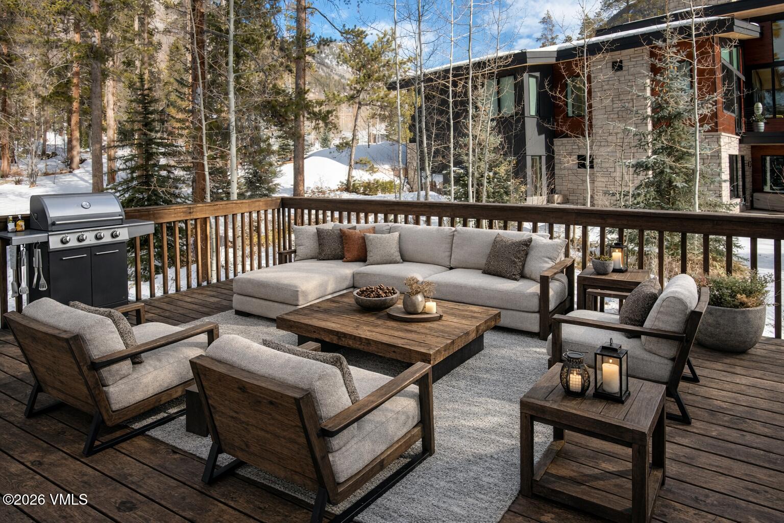5159 Gore Circle Vail, CO 81657 - Photo 6 of 36 a terrace of a house with outdoor seating