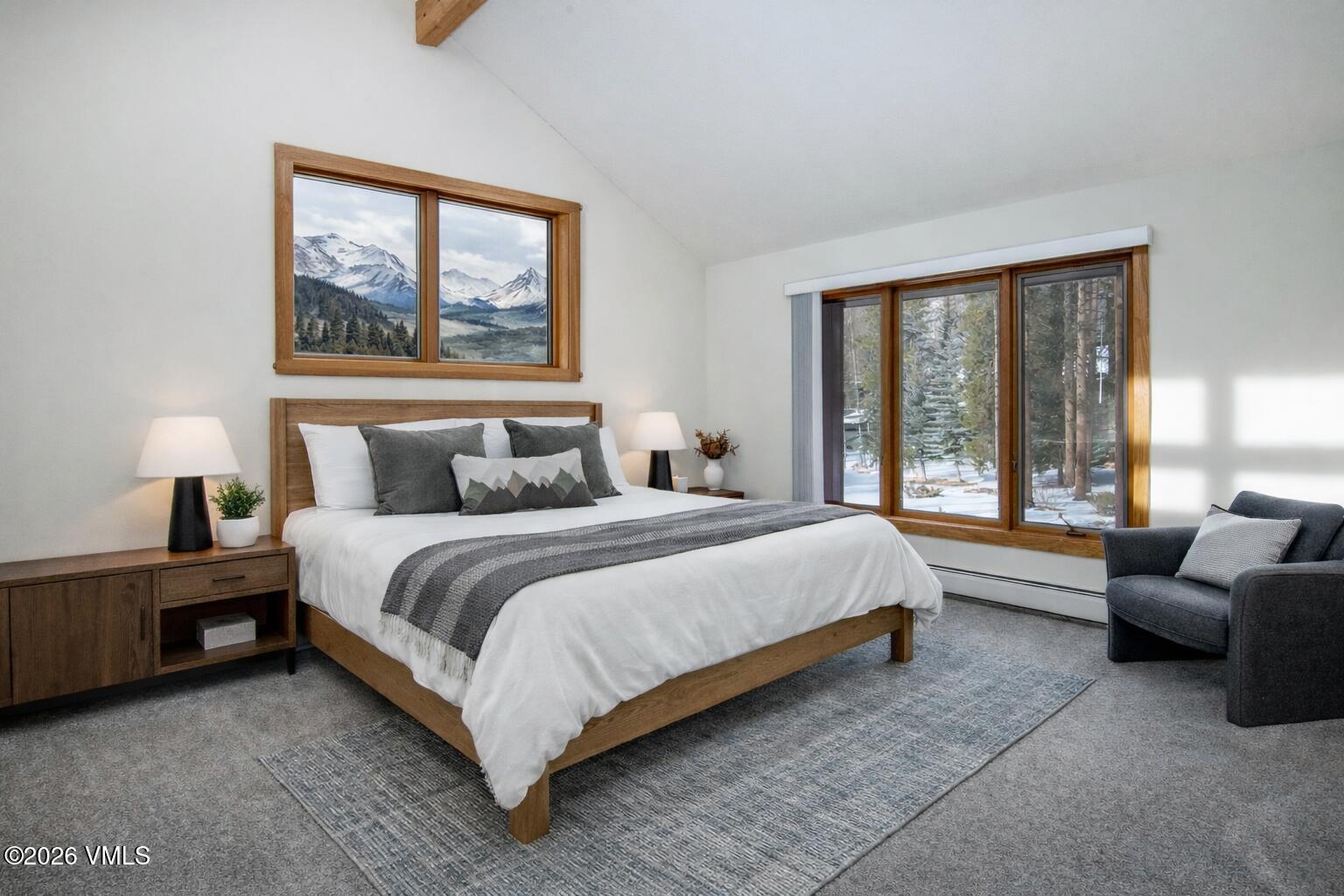 5159 Gore Circle Vail, CO 81657 - Photo 9 of 36 a bedroom with a bed and a large window