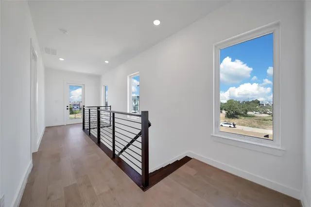 a view of a hallway with entryway
