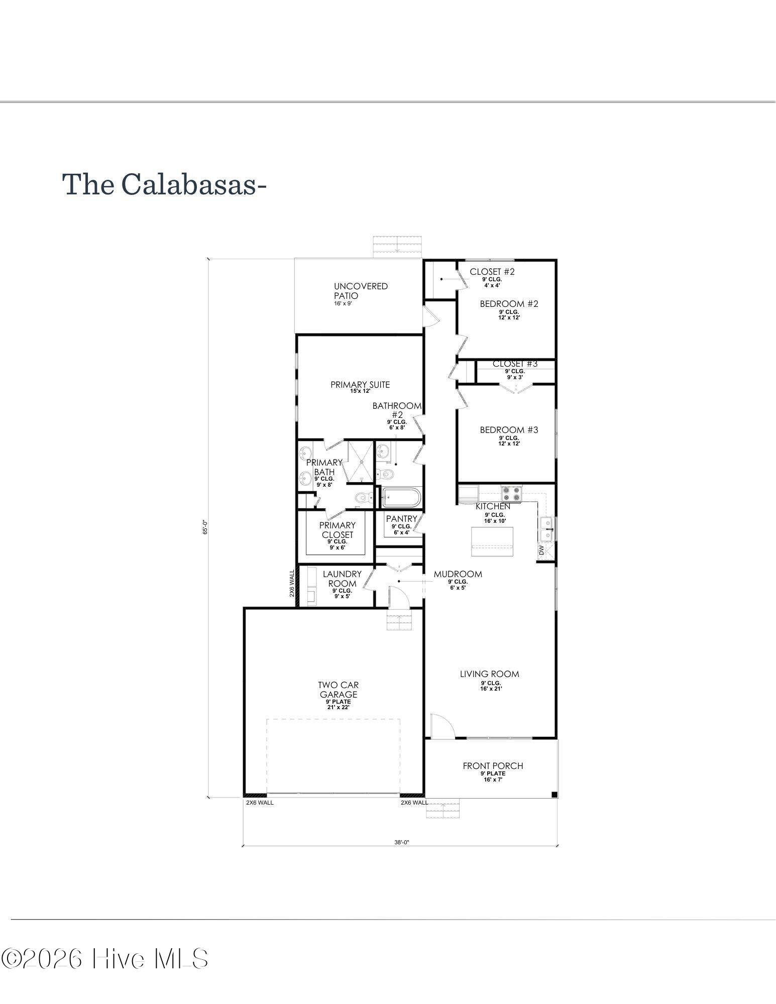 2220 Sandbrook Loop Leland, NC 28451 - Photo 14 of 14 Calabasas Floor plan
