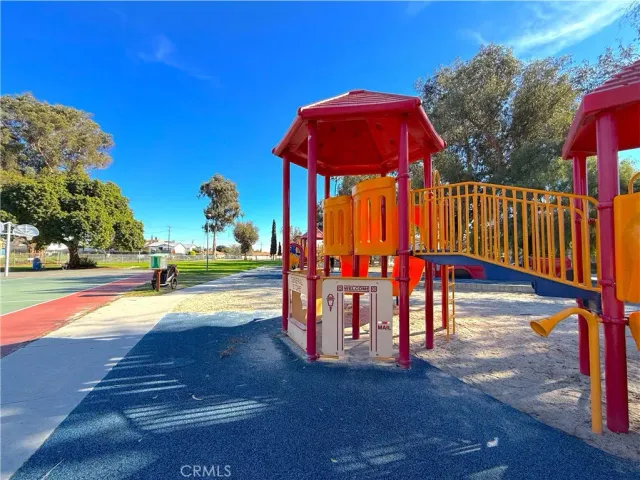 a view of a golf course with a trees