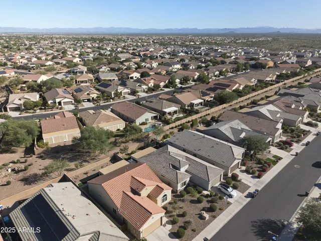 an aerial view of a city
