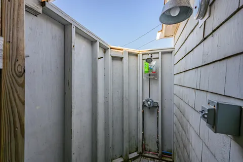 a view of a house with a glass door