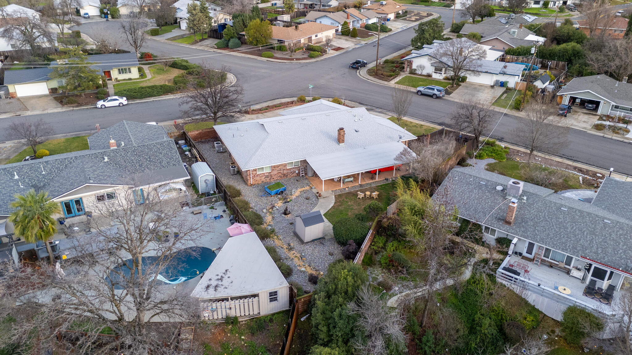 3605 Tamarack Drive Redding, CA 96003 - Photo 49 of 49 an aerial view of a house with outdoor space