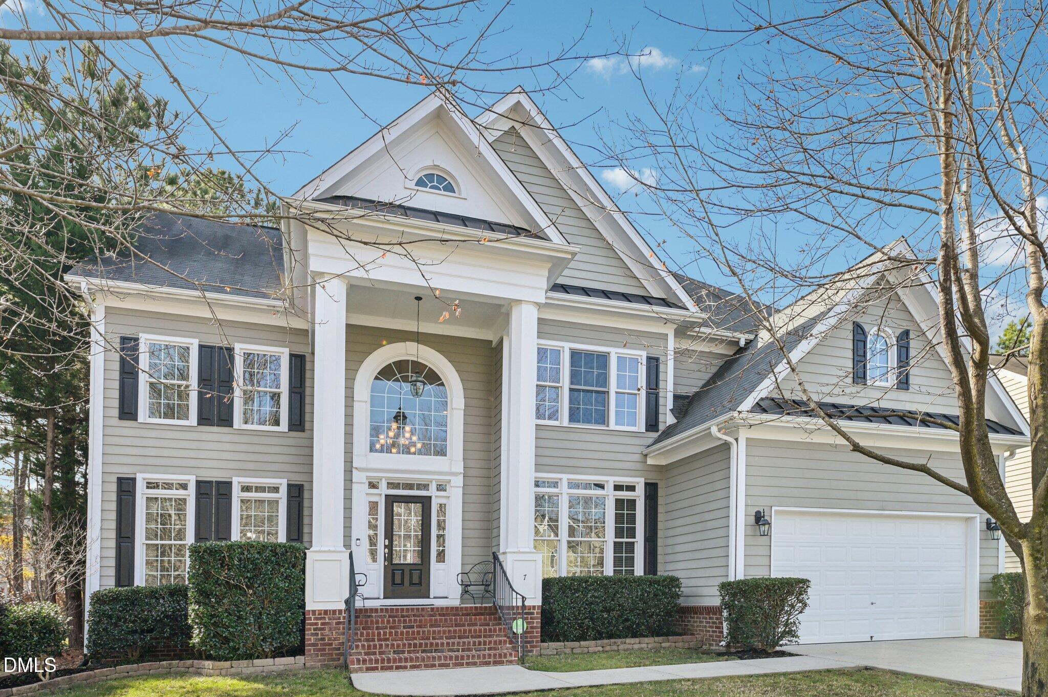 a front view of a house