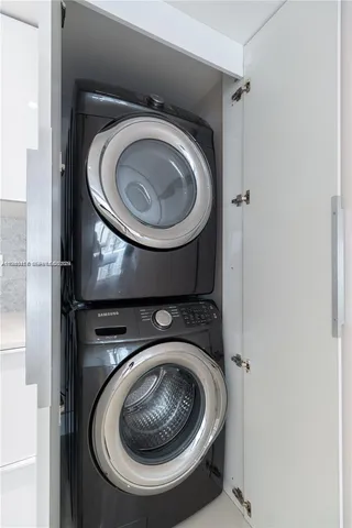 a swimming pool with outdoor seating