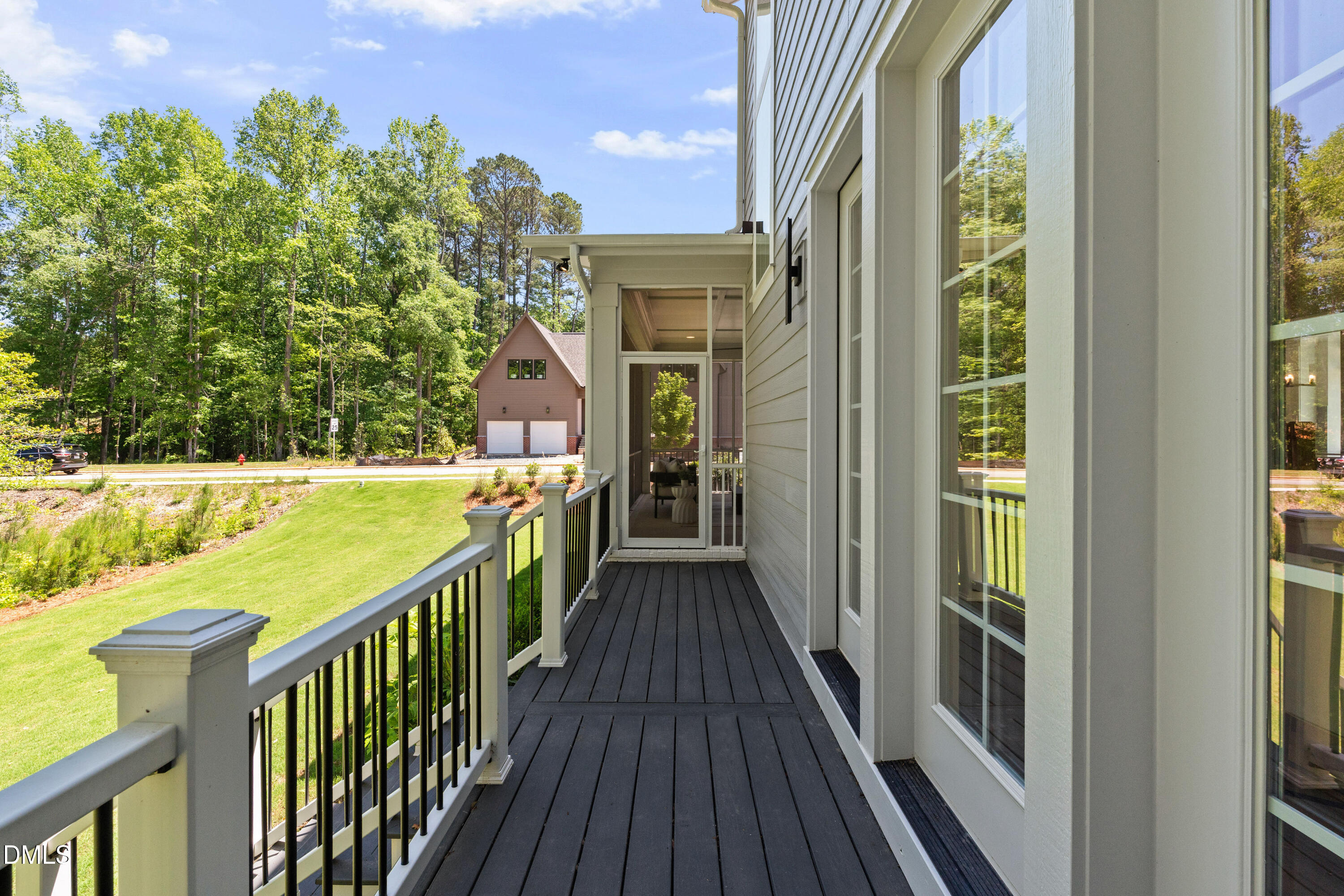 3340 Colby Chase Drive Apex, NC 27539 - Photo 57 of 80 a view of balcony with wooden floor