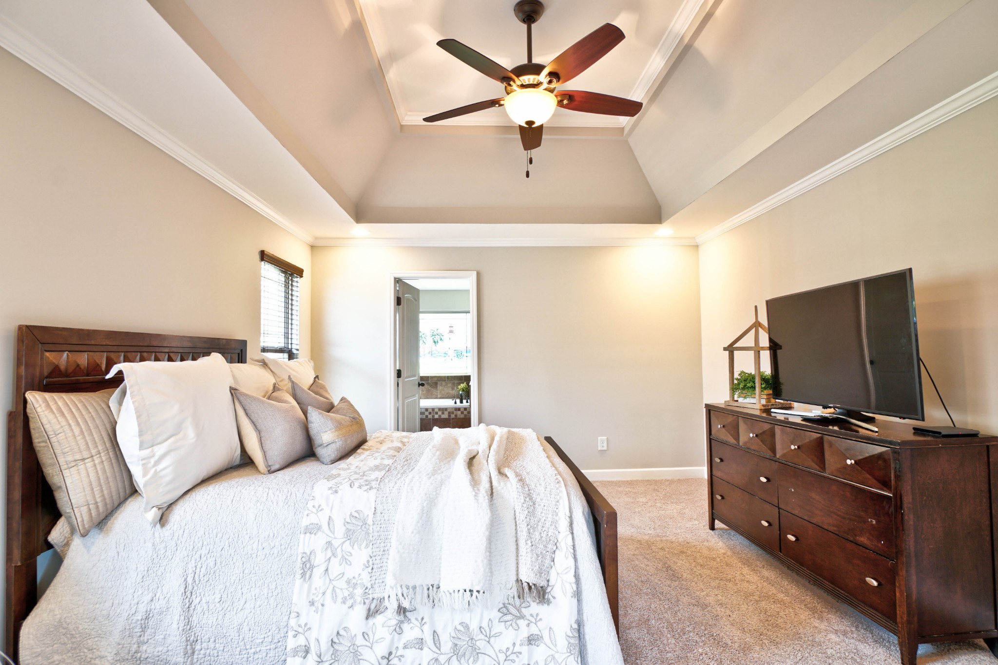 221 Abbey Road Lebanon, TN 37090 - Photo 13 of 36 a bedroom with a bed and a flat screen tv
